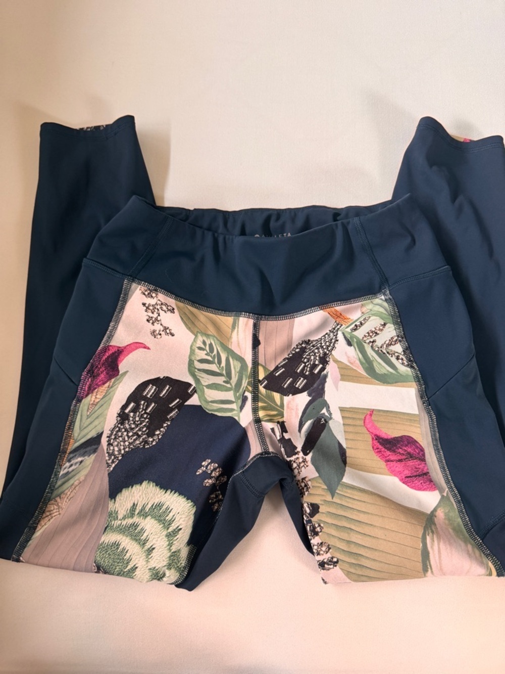 Active! Athleta Legging Bundle (Pink + Blue Floral) - Picture 2 of 6